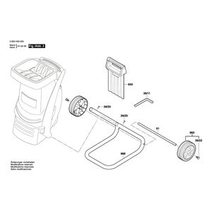 Запчасти для измельчителя садового Bosch AXT RAPID 2000 230 V 3600H53500, деталировка 2