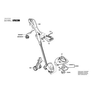 Запчасти для триммера для травы Bosch ART 30 COMBITRIM 230 V 3600H78D03, деталировка 1