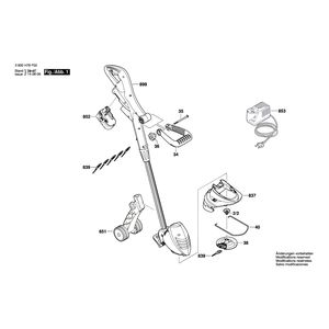 Запчасти для триммера для травы Bosch ART 26 ACCU 18 V 3600H78F02