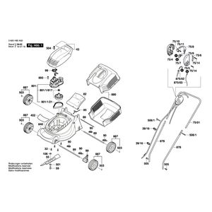 Запчасти для газонокосилки Bosch ROTAK 320 230 V 3600H85A00
