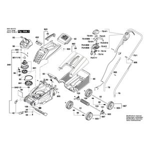 Запчасти для газонокосилки Bosch ROTAK 32 R 230 V 3600H85B05