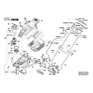 Запчасти для газонокосилки Bosch ROTAK 32 Ergoflex 230 V 3600H85E00