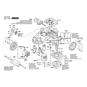 Запчасти для газонокосилки Bosch Indego 10C 3600HA2304, деталировка 2