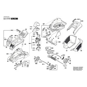 Запчасти для газонокосилки Bosch Rotak 1700-40 R 230 V 3600HA4206