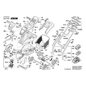 Запчасти для газонокосилки Bosch Rotak 36-37 LI R 36 V 3600HA4401