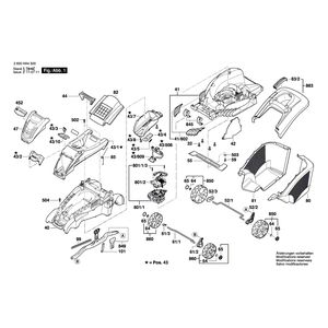 Запчасти для газонокосилки Bosch Rotak 42 LI 36 V 3600HA4502