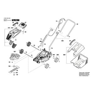 Запчасти для газонокосилки Bosch ARM 3200 230 V 3600HA6008