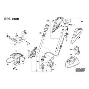 Запчасти для триммера для травы Bosch EasyCrassCut 12-230 12 V 3600HA8103