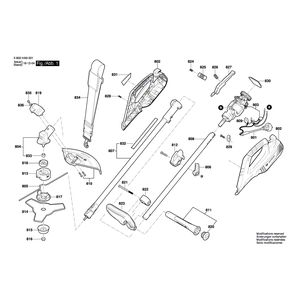 Запчасти для моторной косы Bosch AFS 23-37 230 V 3600HA9001, деталировка 1