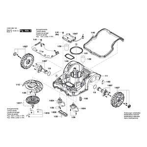 Запчасти для газонокосилки Bosch Indego S+ 400 230 V 3600HB0103, деталировка 2