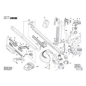 Запчасти для триммера для травы Bosch UniGrassCut 18 18 V 3600HC1E00