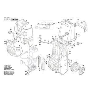 Запчасти для очистителя высокого давления Bosch GHP 6-14 230 V 3600J10200, деталировка 1