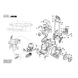 Запчасти для очистителя высокого давления Bosch GHP 5-65 230 V 3600J10520, деталировка 1