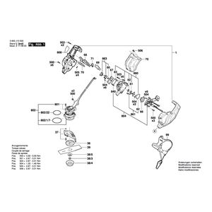 Запчасти для моторной косы Bosch GFR 25 36 V 3600J13000
