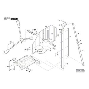 Запчасти для сверлильной стойки Bosch GCR 180 3601A90100, деталировка 1
