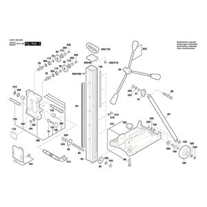 Запчасти для сверлильной стойки Bosch GCR 350 3601A90201, деталировка 1