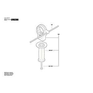 Запчасти для дрели Bosch GBM13-2RE 230 V 3601AB2004, деталировка 2
