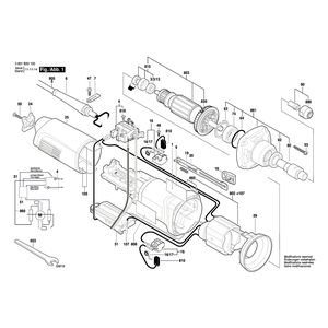 Запчасти для прямой шлифовальной машины Bosch GGS 28 CE 230 V 3601B20100, деталировка 1