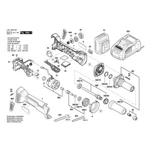 Запчасти для штифтового модуля Bosch GGS 18V-23PLC 18 V 3601B29200
