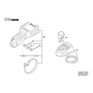 Запчасти для смотровой камеры Bosch GOS 10,8 V-LI 10.8 V 3601B41000, деталировка 1