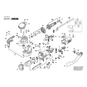 Запчасти для эксцентриковой шлифмашины Bosch GET 75-150 230 V 3601B57100, деталировка 1