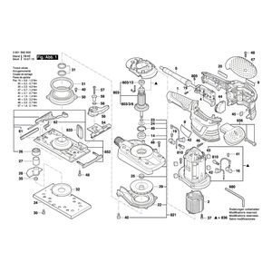 Запчасти для вибрационной шлифовальной машины Bosch GSS 230 AVE 230 V 3601B92800