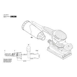 Запчасти для вибрационной шлифовальной машины Bosch GSS 230 AVE 230 V 3601B92801, деталировка 2