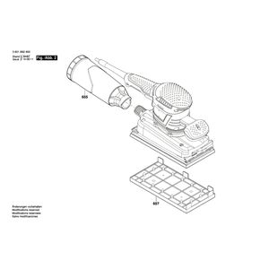 Запчасти для вибрационной шлифовальной машины Bosch GSS 280 AVE 230 V 3601B92900, деталировка 2