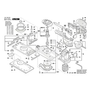 Запчасти для вибрационной шлифовальной машины Bosch GSS 280 AVE 230 V 3601B92900