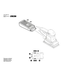 Запчасти для вибрационной шлифовальной машины Bosch GSS 280 AE 230 V 3601B937A0, деталировка 2
