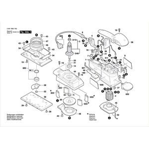 Запчасти для вибрационной шлифовальной машины Bosch GSS 280 AE 230 V 3601B937A0