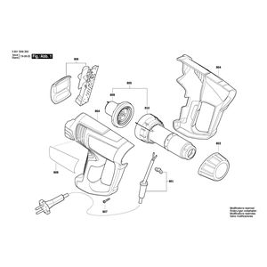 Запчасти для термовоздуходувки Bosch GHG 23-66 230 V 3601BA6300