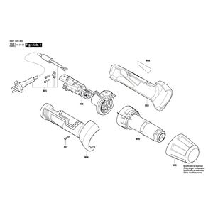 Запчасти для термовоздуходувки Bosch GHG 20-60 230 V 3601BA6400, деталировка 1