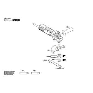 Запчасти для угловой шлифмашины Bosch GWS 880 230 V 3601C96006, деталировка 2