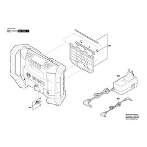 Запчасти для радиоколонки power Bosch GML 10,8 V-LI 3601D29200
