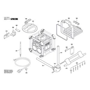 Запчасти для радиоколонки power Bosch GML 24V-CD 24 V 3601D29501, деталировка 1