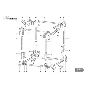Запчасти для радио-бокса Bosch GML 20 230 V 3601D29700, деталировка 2