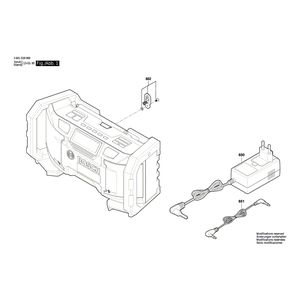 Запчасти для радиоколонки power Bosch GML SoundBoxx 3601D29900
