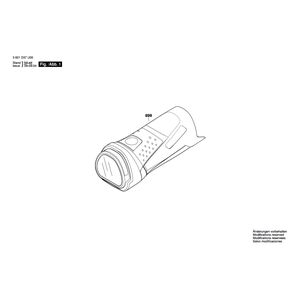 Запчасти для аккумуляторного фонаря Bosch GLI 12-80 12 V 3601D37V01, деталировка 1