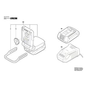 Запчасти для аккумуляторного фонаря Bosch GLI VariLED 14.4 V 3601D43401