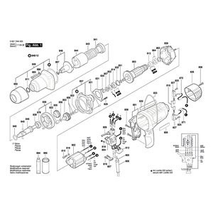 Запчасти для импульсного гайковерта Bosch GDS 18 E 230 V 3601D44000, деталировка 1