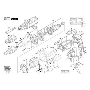 Запчасти для дрели-шуруповерта Bosch GSR 6-25 TE 230 V 3601D45000, деталировка 1