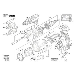 Запчасти для дрели-шуруповерта Bosch GSR 6-45 TE 230 V 3601D45101, деталировка 1
