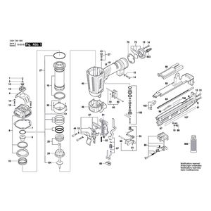 Запчасти для пневматического молотка для забивания гвоздей Bosch GSK 64 3601D91900