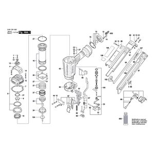 Запчасти для пневматического молотка для забивания гвоздей Bosch GSK 64-34 3601D91902