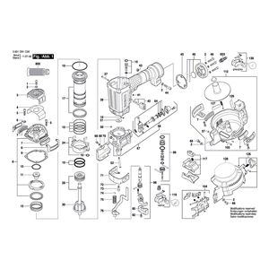Запчасти для пневматического молотка для забивания гвоздей Bosch GCN 45-15 3601D91C00