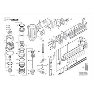 Запчасти для пневматического молотка для забивания гвоздей Bosch GSK 50 3601D91D00