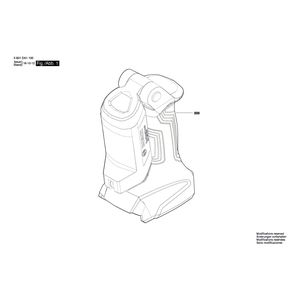 Запчасти для аккумуляторного фонаря Bosch GLI 18V-300 18 V 3601DA11B0, деталировка 1