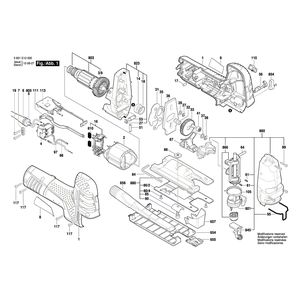 Запчасти для электролобзика Bosch GST 150 CE 230 V 3601E12000, деталировка 1