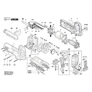 Запчасти для электролобзика Bosch GST 1400 CE 230 V 3601E14100